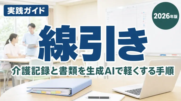 介護記録と書類を生成AIで軽くする手順｜静岡の介護事業所