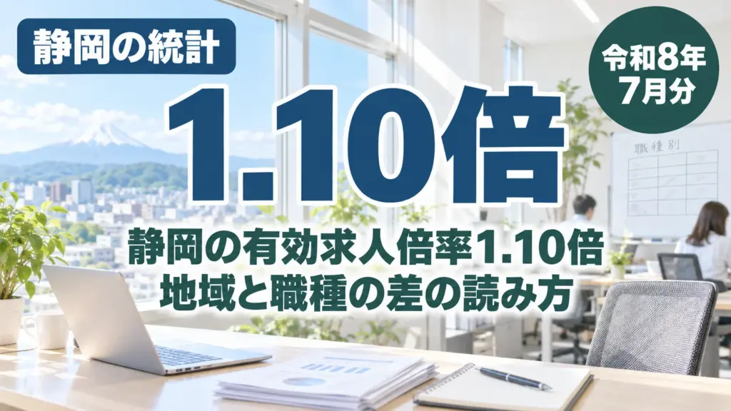 静岡の有効求人倍率1.10倍｜地域と職種の差の読み方