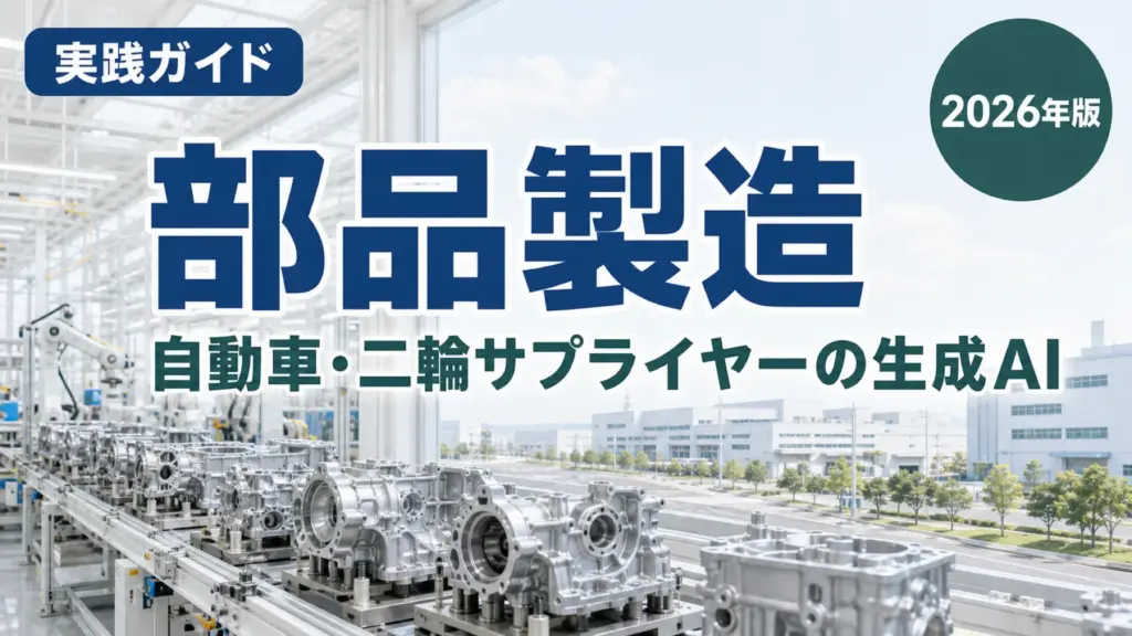 【2026年最新】静岡の自動車・二輪部品×生成AI｜文書業務6つの実践