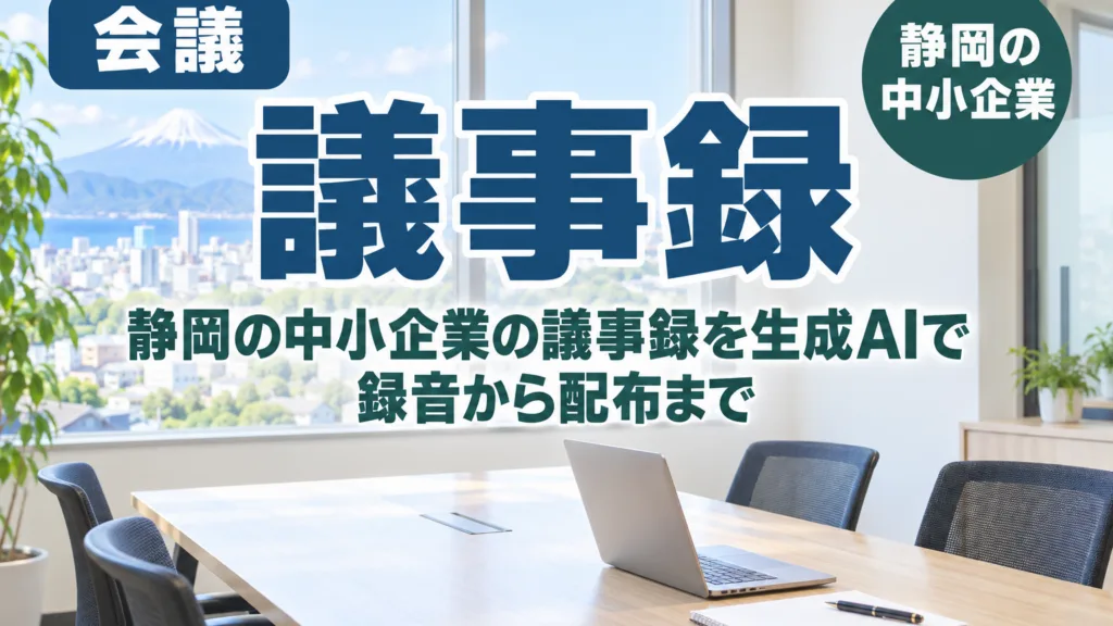 静岡の中小企業の議事録を生成AIで｜録音から配布まで