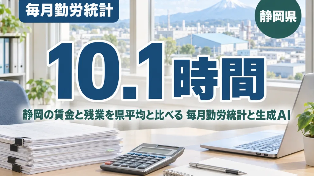 静岡の賃金と残業を県平均と比べる｜毎月勤労統計と生成AI