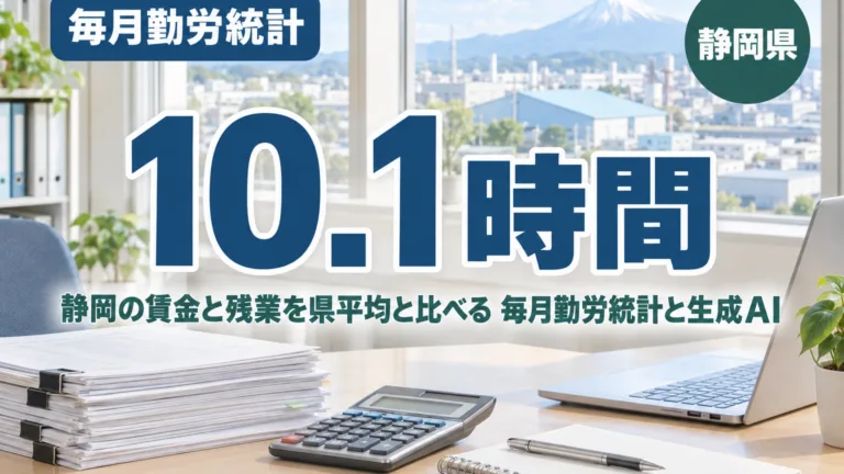静岡の賃金と残業を県平均と比べる｜毎月勤労統計と生成AI
