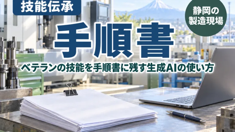 ベテランの技能を手順書に残す生成AIの使い方｜静岡の製造現場