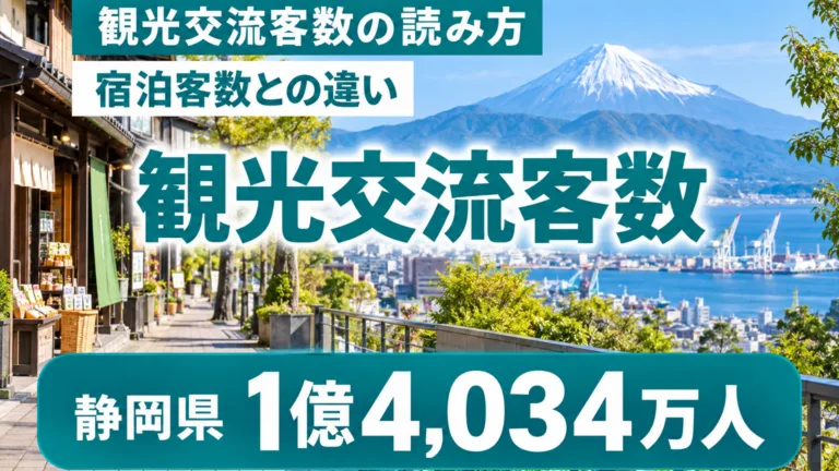 静岡県の観光交流客数の読み方｜宿泊客数との違いと早見表
