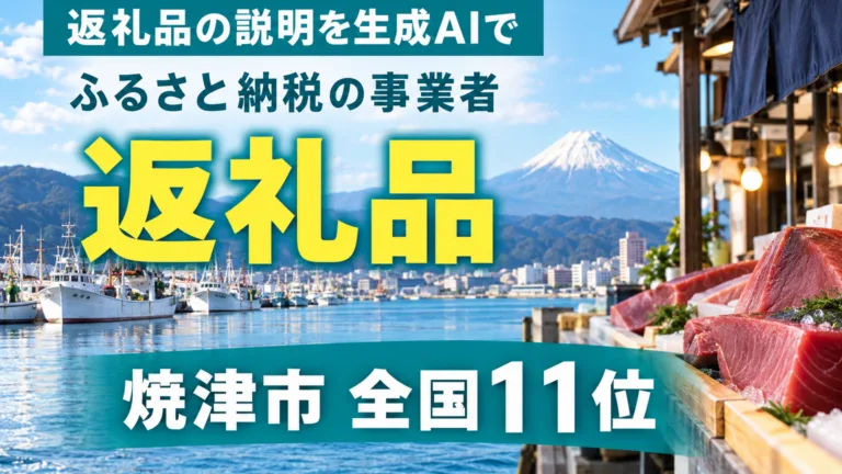 ふるさと納税の返礼品説明を生成AIで｜静岡の事業者と県の受入額