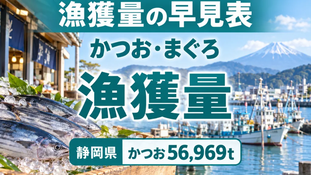 静岡県の漁獲量の早見表｜かつお・まぐろ・さくらえびの読み方