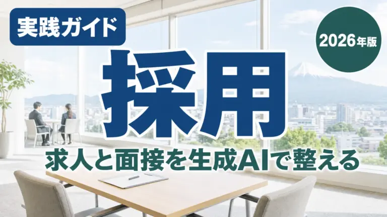 【2026年最新】採用業務の生成AI活用6選｜静岡の人手不足を補う