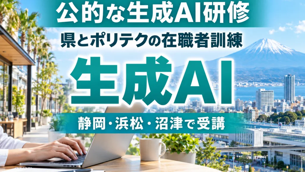 静岡の公的な生成AI研修｜県とポリテクの在職者訓練の選び方