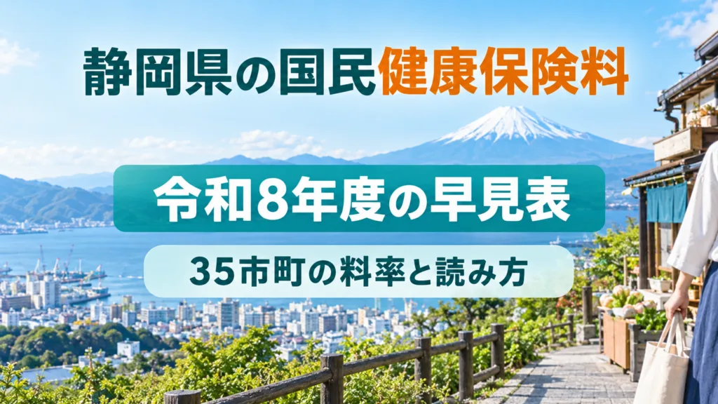 静岡県の国民健康保険料の早見表｜令和8年度35市町の料率と読み方