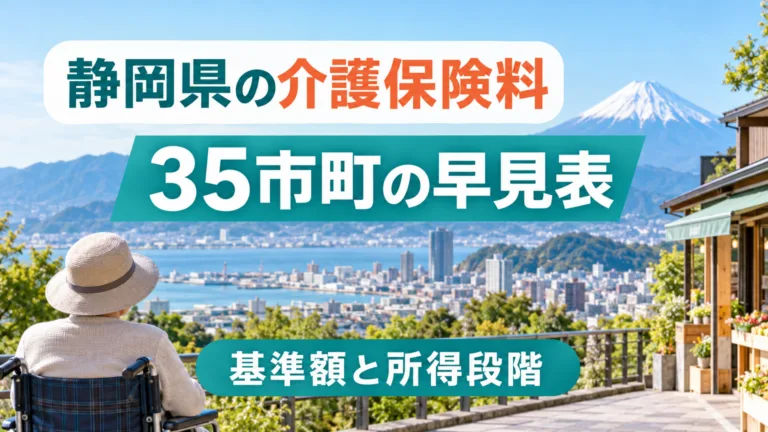 静岡県の介護保険料の早見表｜35市町の基準額と2市の所得段階