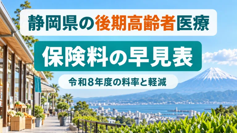 静岡県の後期高齢者医療保険料の早見表｜令和8年度の料率と軽減