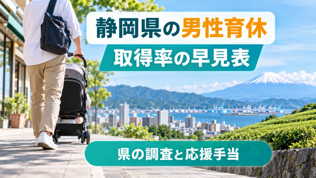 静岡県の男性育休取得率の早見表｜県の調査と応援手当の読み方