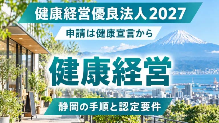 健康経営優良法人2027の申請手順｜静岡の健康宣言と認定要件
